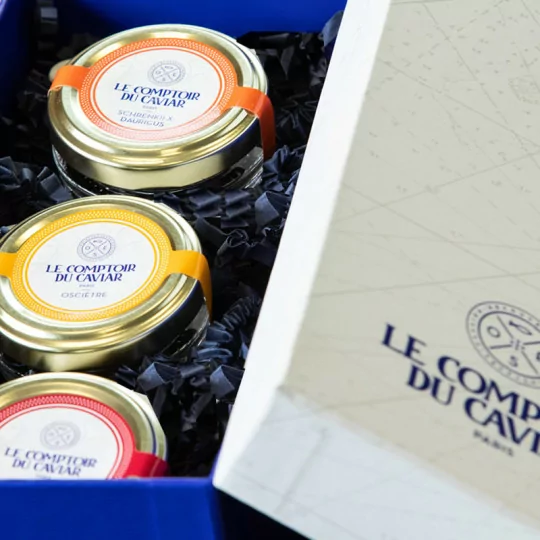 Le Comptoir du Caviar - Coffret cadeau de dégustation Petite trilogie de grains de folie