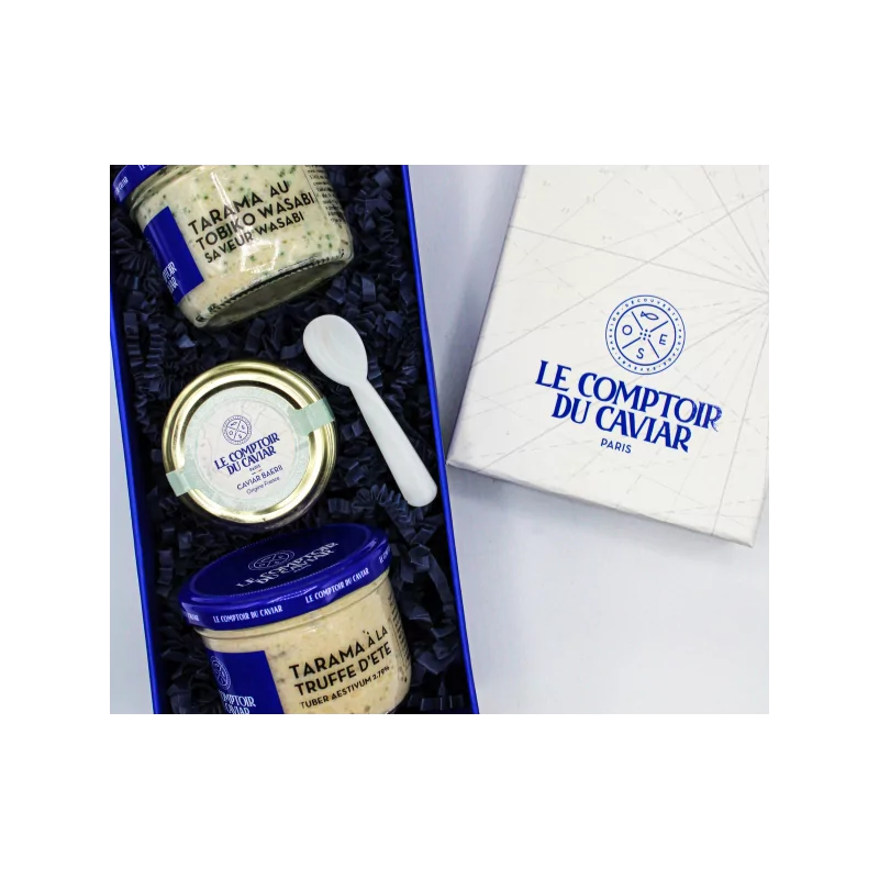 Coffret Dégustation Initiation Royale. Le Comptoir du Caviar.