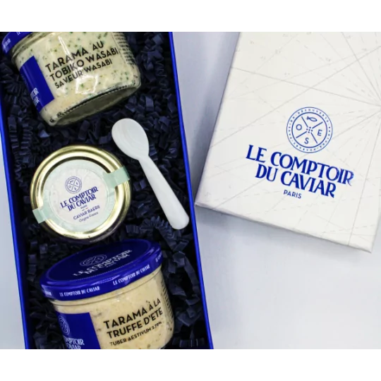 Coffret Dégustation Initiation Royale. Le Comptoir du Caviar.