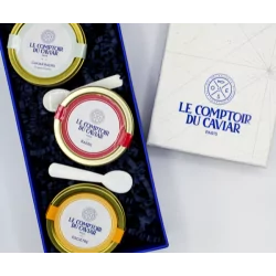 Coffret cadeau caviar : 3 variétés de caviar - Vente en ligne