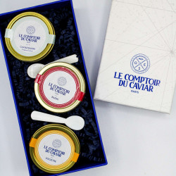 Coffret cadeau caviar : 3 variétés de caviar - Vente en ligne