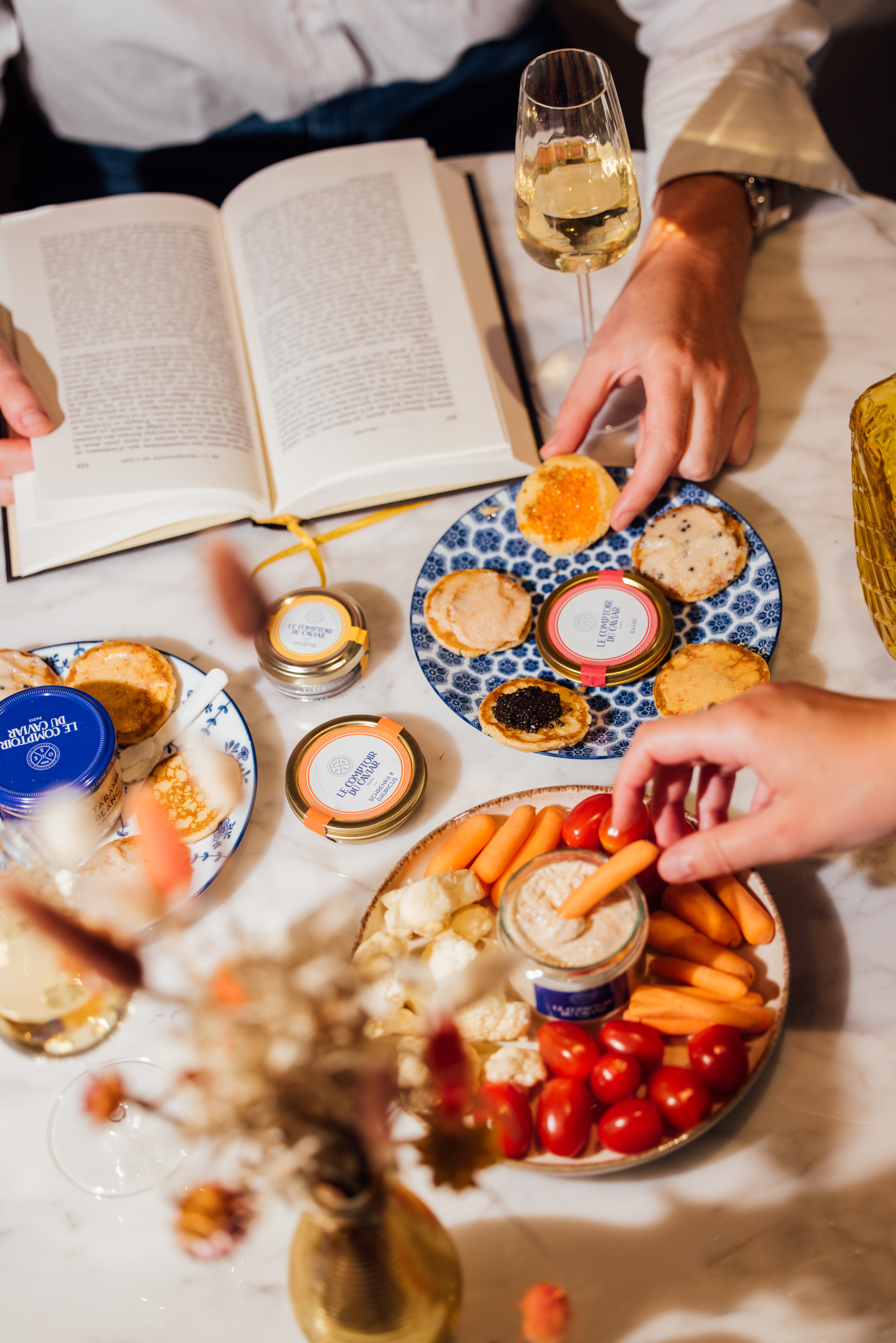 apéritif avec du caviar 
