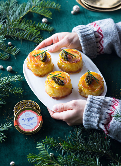 Recette de pommes Anna au caviar Schrenkii